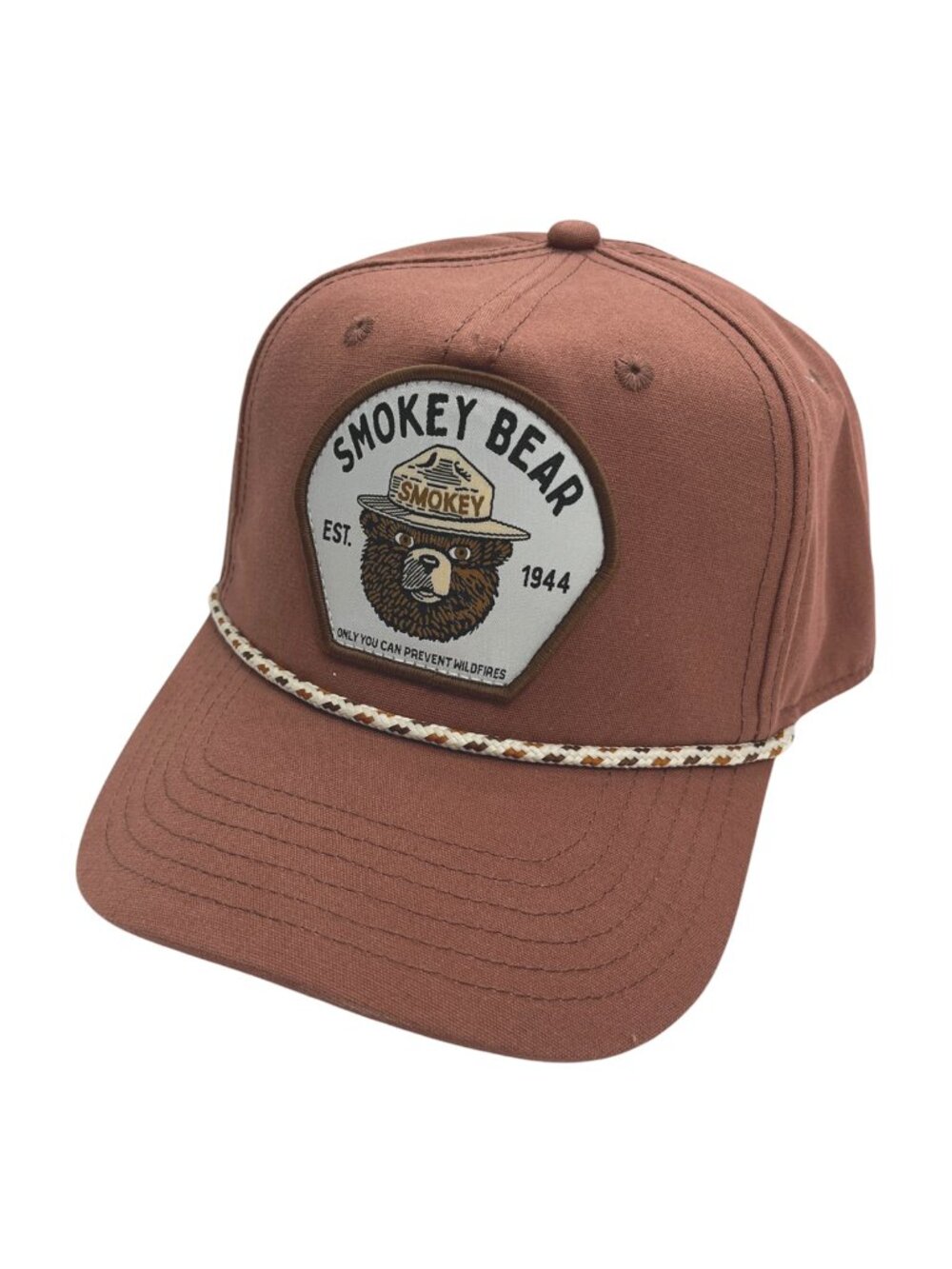 Smokey Bear Brown Rope-Trim Cap